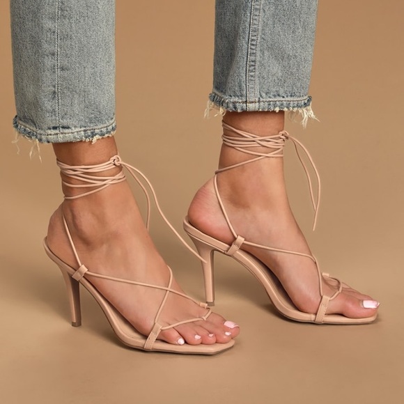 Lyllian Lace Up Heel Sandal - Picture 3 of 5